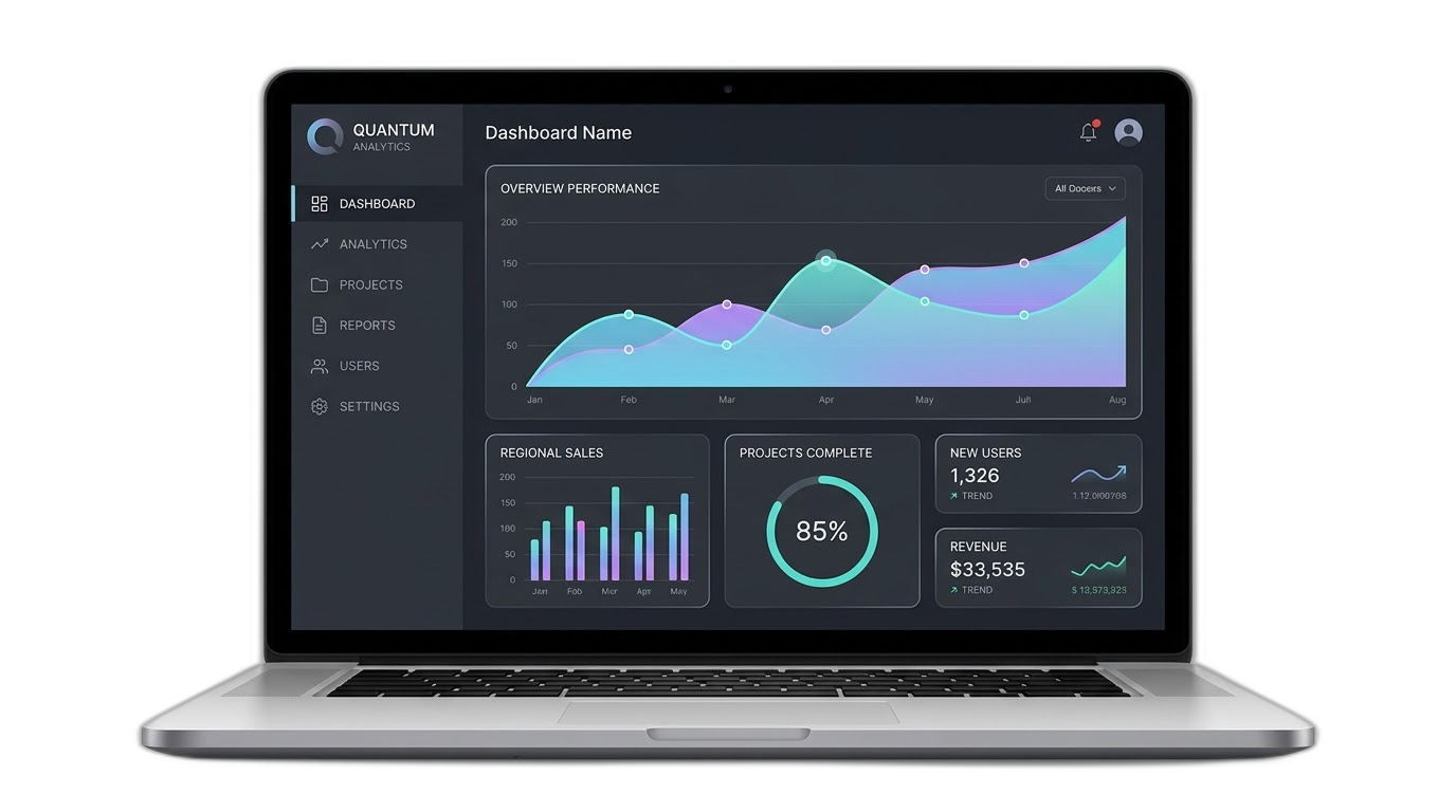 Algostrum web applications and interactive dashboards